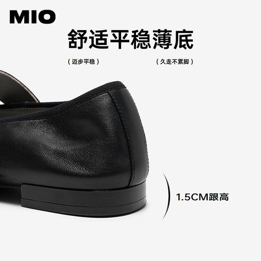 MIO米奥玛丽珍女鞋2026春季新款一字带奶奶鞋低跟柔软单鞋羊皮革M261425463 商品图4