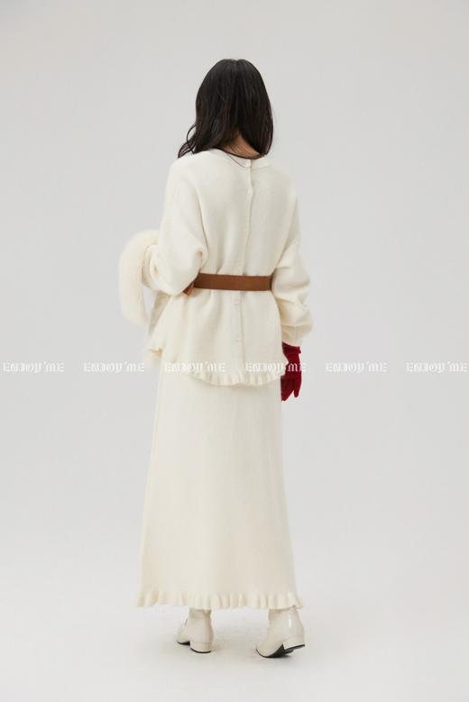 【门店同款】ENJOY冬季“暖冬软糖”软糯木耳边针织半裙 167993323 商品图12