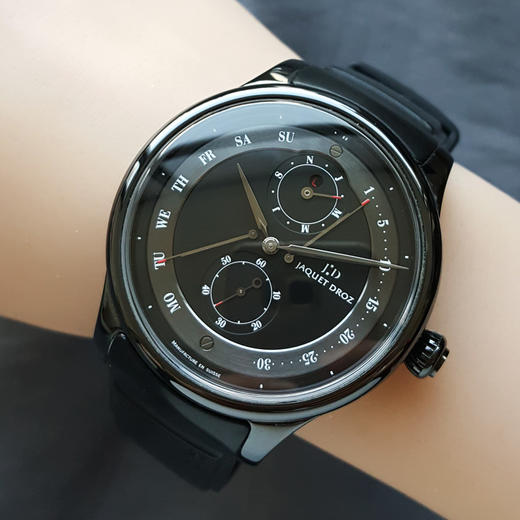 【95新】Jaquet Droz 雅克德罗J008335401自动机械机芯日期、星期、月份、平闰年显示；万年历44MM（男款）星辰系列陶瓷 021225TJ41 商品图6