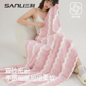 三利浴巾90*170加大加厚浴巾跨境宽条彩浴巾吸水水波纹35*75毛巾