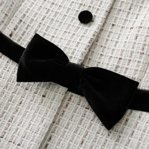 「高货wl」全新升级【铂金会员441/天猫599/差价158】(99012)洛诗琳2025气质小香风粗花呢上衣A字大摆丝绒半裙两件套 商品图3