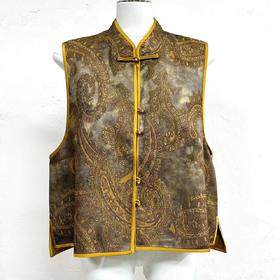 Famecoco范可儿秋款新中式马夹FAD6CA215