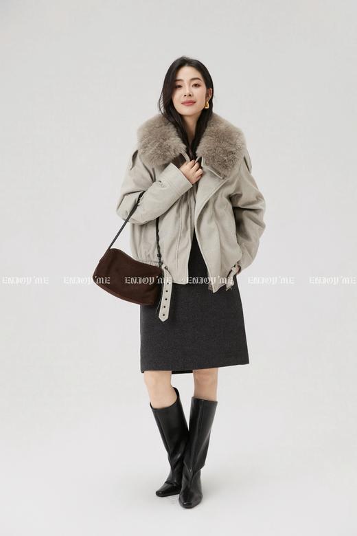 【门店同款】ENJOY冬季“游牧漫寻”羊毛领派克羽绒服 167695300 商品图3