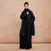 QH967斯尔丽25新款松弛感廓形显瘦OVERSIZE时尚V领配围巾中长大衣 商品缩略图3