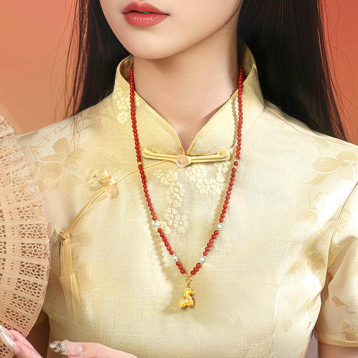 【新品首发】唐马-马上有财 古法金生肖马挂坠黄金足金吊坠【按克计价黄金1】MEMORA诗普琳GP2950 商品图9