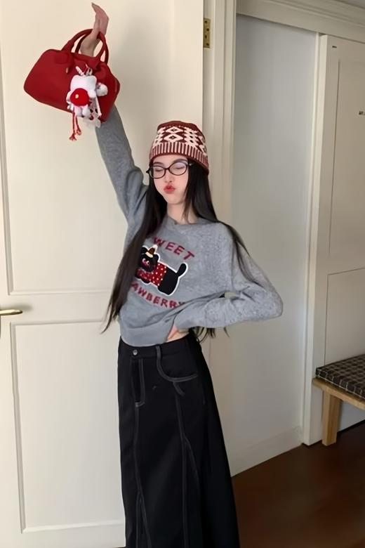 Stay2Weeks 可爱猫咪卡通休闲毛衣 21725 商品图1