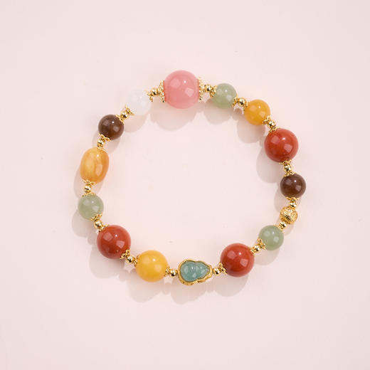 【福至心灵·南红多宝手串】敦煌福泽小众十二通宝南红手串和田玉蜜蜡多宝手串 商品图12