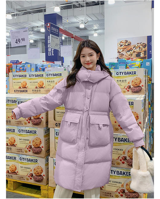 卉遇韩系三粒扣长款羽绒服HY-30★ 商品图1