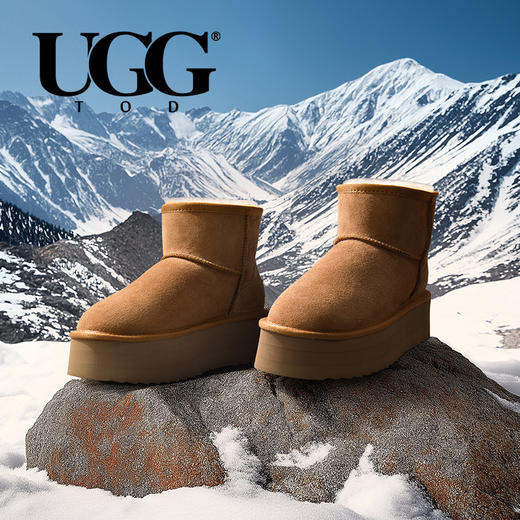 澳洲UGG厚底短筒时尚羊皮毛一体雪地靴 商品图1