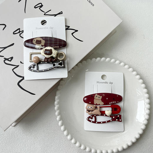 可爱宠物多样组合发夹（3个）-纪念日百货门店同款167997527 商品图2