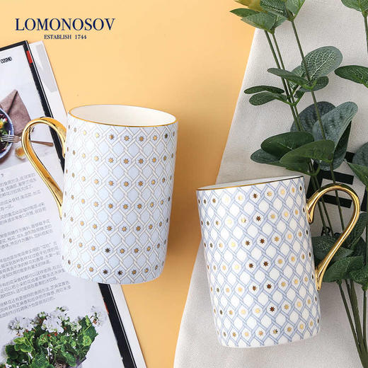 LOMONOSOV 俄皇   STAR系列家用水杯高颜值办公室骨瓷马克杯喝水杯子 商品图4