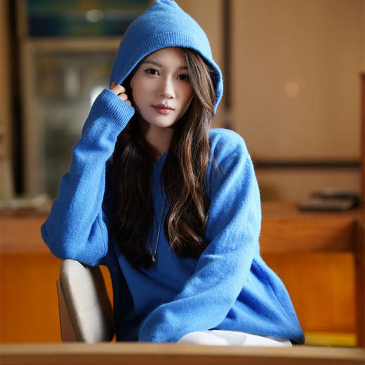 ORIGNAL&CO克莱因蓝开衫、连帽针织衫，两款可选，显白、高级、有气质【3-5天发货，周末顺延】 商品图5