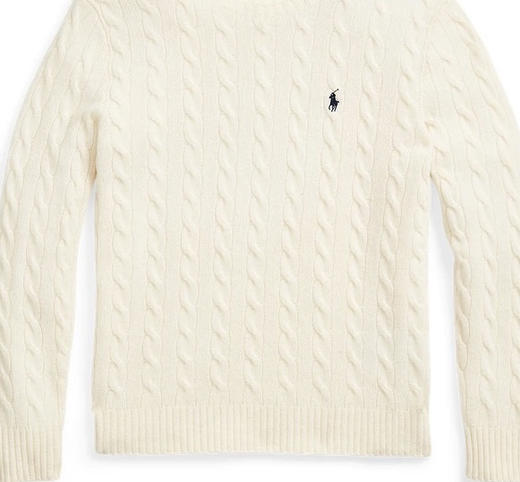 【秒杀价已调 直接拍】2025 新款 Ralph Lauren/拉夫劳伦 RL 经典常青款 绞花圆领 编结针织毛衫 可配亲子装 商品图2