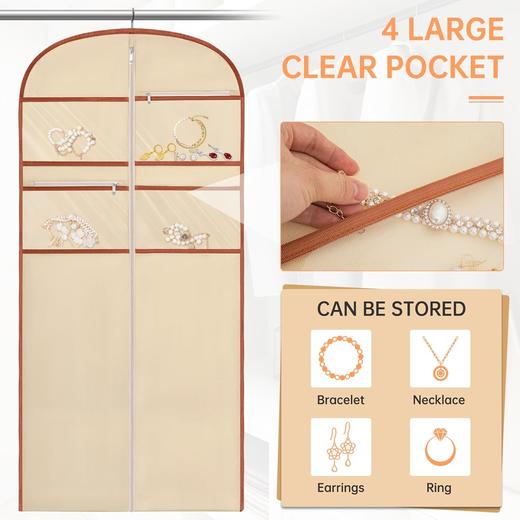 美国时尚设计师品牌  春节收纳衣服 换季整理衣橱 衣服防尘罩挂式收纳袋 西装大衣外套防尘防皱 挂衣袋 商品图3