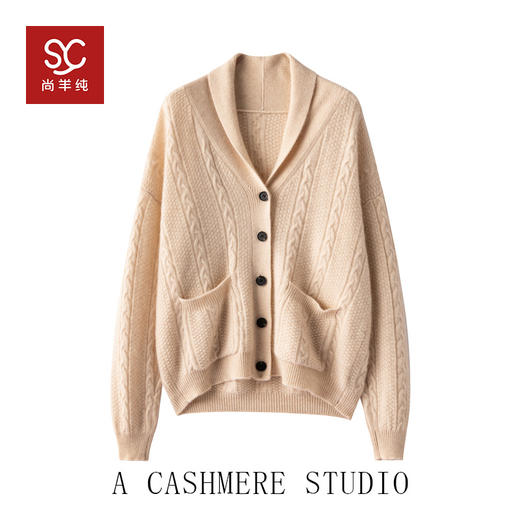 经典返场~重磅加厚100%纯山羊绒翻领开衫男青果领外套CYR250323 商品图2