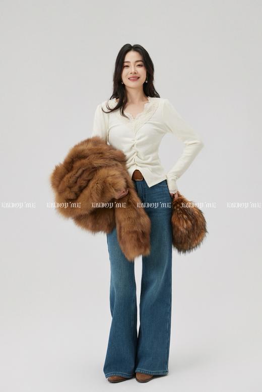 【门店同款】ENJOY冬季宽腰带加绒喇叭裤 168044031 商品图3