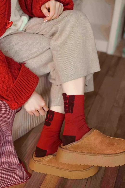 到手7双！马年行大运，暴富AB字鸿运袜，好运红袜 商品图6