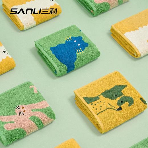 三利毛巾卡通方巾儿童洗脸小面巾卡通小毛巾柔软吸水幼儿园擦手巾 商品图1