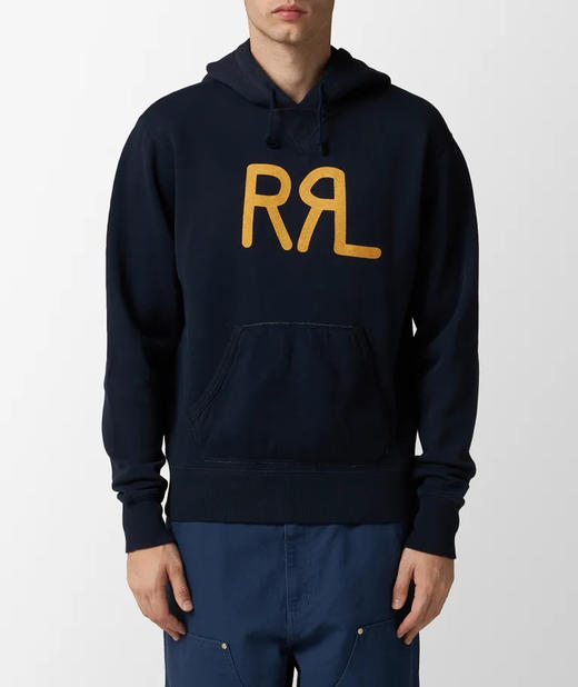 R.R.L 秋冬加绒厚款 连帽字母卫衣 WY005 商品图0