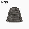 【MQD】男大童冬季内搭条纹半高领保暖T恤内衣 商品缩略图1