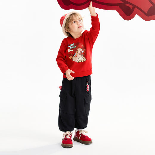 【实体店同款】男童圆领长袖卫衣春季新款安奈儿童装XB611008 商品图3