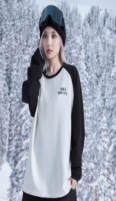 ISEEMIGGA雪服黑白拼接卫衣