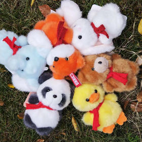 积分兑12cm红围巾萌宠毛绒公仔-纪念日百货门店同款168047398