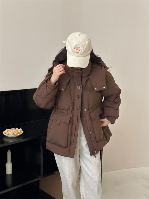 卉遇&甜美学院风三粒扣白鸭绒羽绒服HY-53★ 商品图3