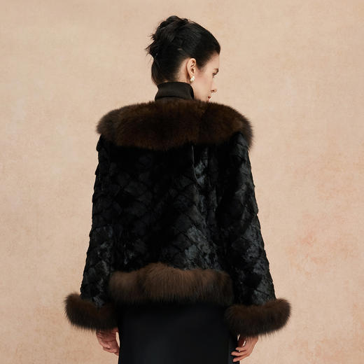 QP605斯尔丽2025冬季新款进口狐狸毛贵妇皮草高级复古奢华皮草长外套 商品图1