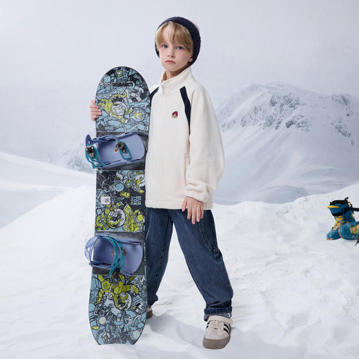 【MQD】童装男大童摇粒绒外套秋季款潮酷儿童休闲学院风立领外套 商品图4