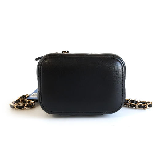 【95新】CHANEL香奈儿AP2158 B05471 94305黑金羊皮山茶花蝴蝶结小盒子化妆包链条单肩包女士 071225AK14 商品图5