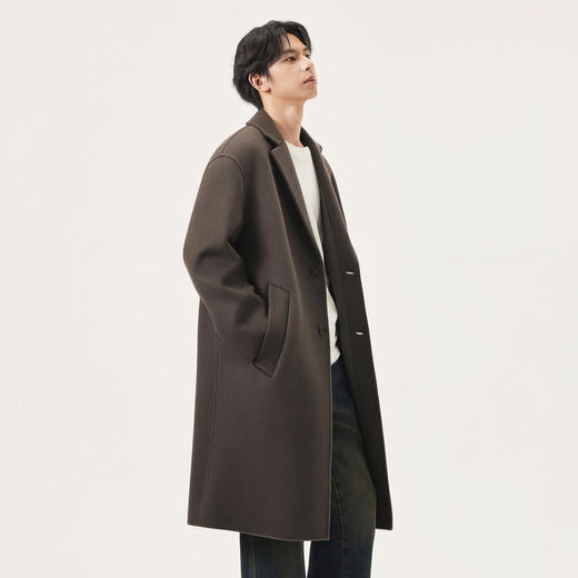gxg.jeans男装冬季热卖长款呢大衣  日常通勤商务休闲简约大衣外套J24X264130 商品图1