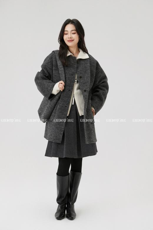 【门店同款】ENJOY冬季“暖冬知性”圆领款配包包大衣 168144112 商品图5
