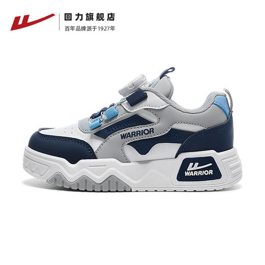 回力儿童滑板鞋2025冬季新款男童低帮小白鞋学生轻便软底运动鞋子 商品图0