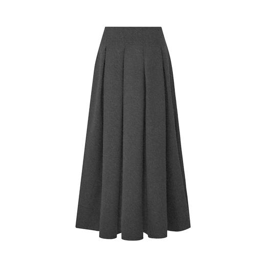 【2件9折】【Petit Bari】(多色)百搭经典压褶磨毛A字半身裙 商品图2