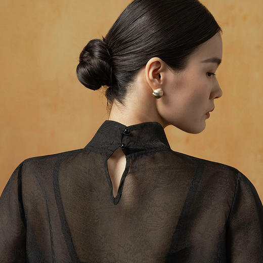 【林栖设计小店】福纱轻梦|真丝衫恭王府联名2026早春新款衬衣女1961013 商品图3