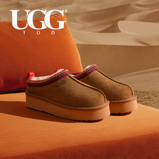 澳洲UGG厚底一脚蹬浅口羊毛休闲靴 商品图2