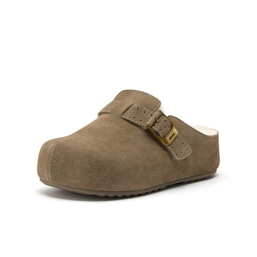 【云粉节】BF楼Bata勃肯拖女2026春款休闲通勤百搭牛剖皮一脚蹬2827DAH6   吊牌价959   活动价669 商品图1