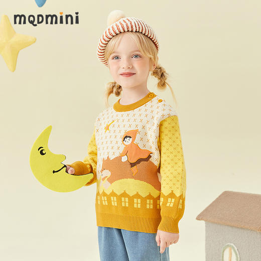 【秒】【专柜同款】MQD童装女小童毛衣秋冬新款萌趣加厚儿童针织衫 商品图1