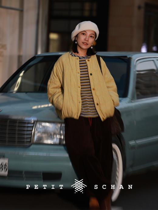 PETIT SCHAN小闪 CLO#986 A gentle giant 铁汉柔情 棉混纺灯芯绒撞色松紧腰萝卜裤 商品图5