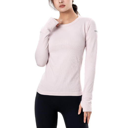 Gymicon能量符号 秋冬无缝圆领上衣瑜伽服女跑步健身修身显瘦运动长袖健身YASY2589 商品图4