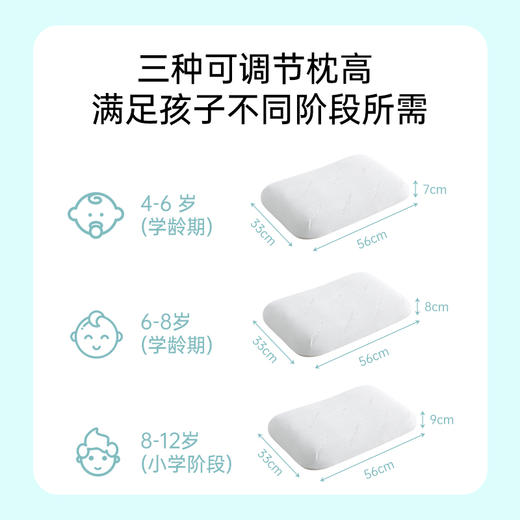 雅芳婷健儿枕枕头枕芯儿童单个单人装床上用品记忆棉抑菌防螨 商品图3