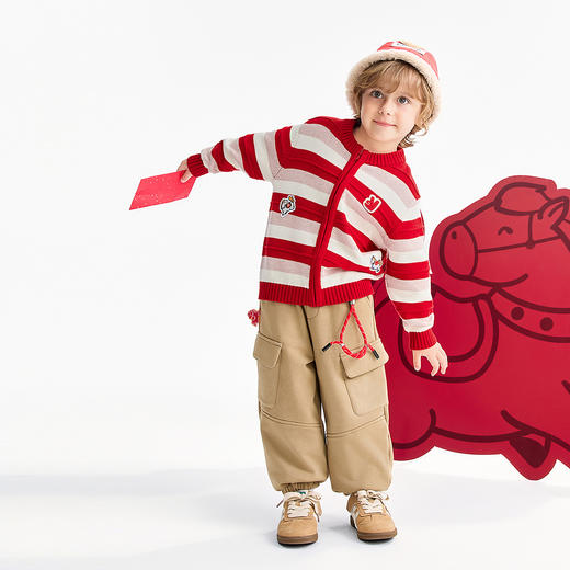 【实体店同款】男童棉线开衫春季新款安奈儿童装XB614011 商品图3