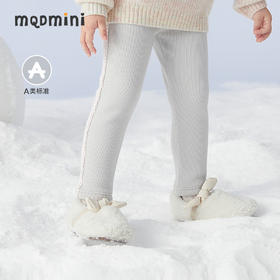 【秒】【专柜同款】MQD童装女童冬季新款加绒打底裤女宝宝加厚裤子潮