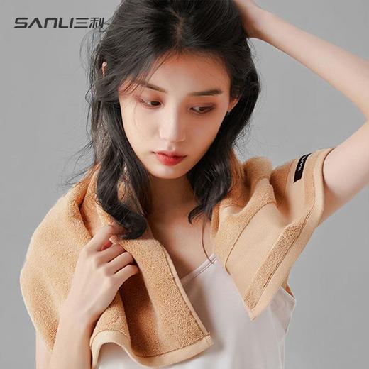 三利毛巾新款素色断档面巾35*78加长成人洗脸巾加厚140g纯棉毛巾 商品图1