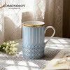 【绝美骨瓷 进口皇家品牌】俄皇LOMONOSOV  STAR飘带系列骨瓷马克杯子 高颜值情侣对杯 商品缩略图3