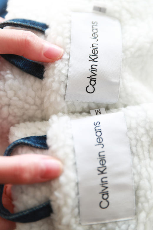 羊羔毛牛仔大外套，美式复古情侣夹克。丹宁翻领设计棉服C120960 商品图13