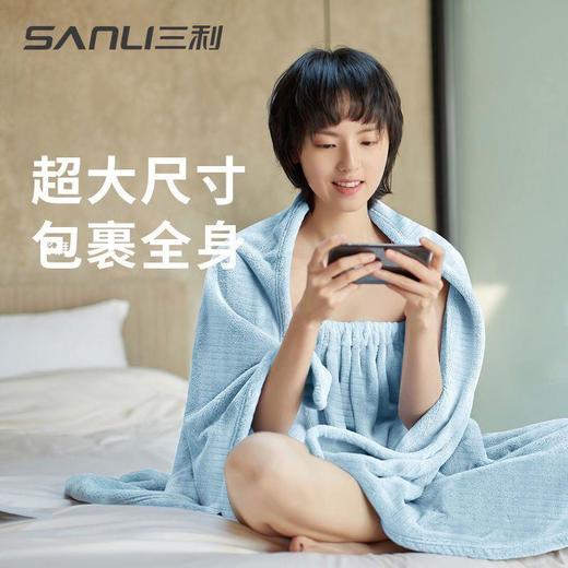 三利毛巾珊瑚绒浴巾成人加大浴巾加厚洗澡巾空调盖毯吸水情侣浴巾 商品图2