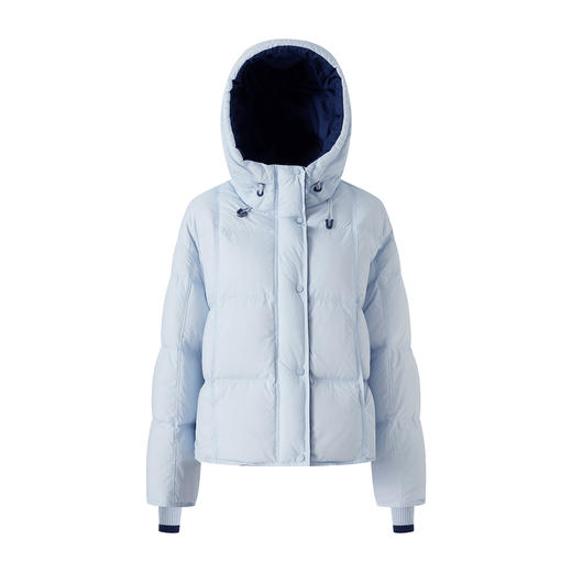 「高货wl」全新升级【铂金会员514/天猫689/差价175】(95853)洛诗琳轻盈连帽羽绒服2025冬季新款拼色减龄短款保暖外套 商品图3