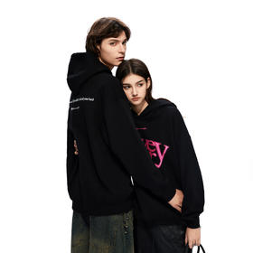 IDeverRAY明星同款秋冬美式字母连帽纯棉宽松加绒卫衣男女同款